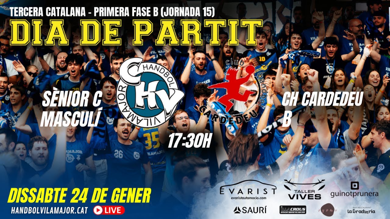 Sènior C Masculí vs Cardedeu B.  24/01/2026 17:30