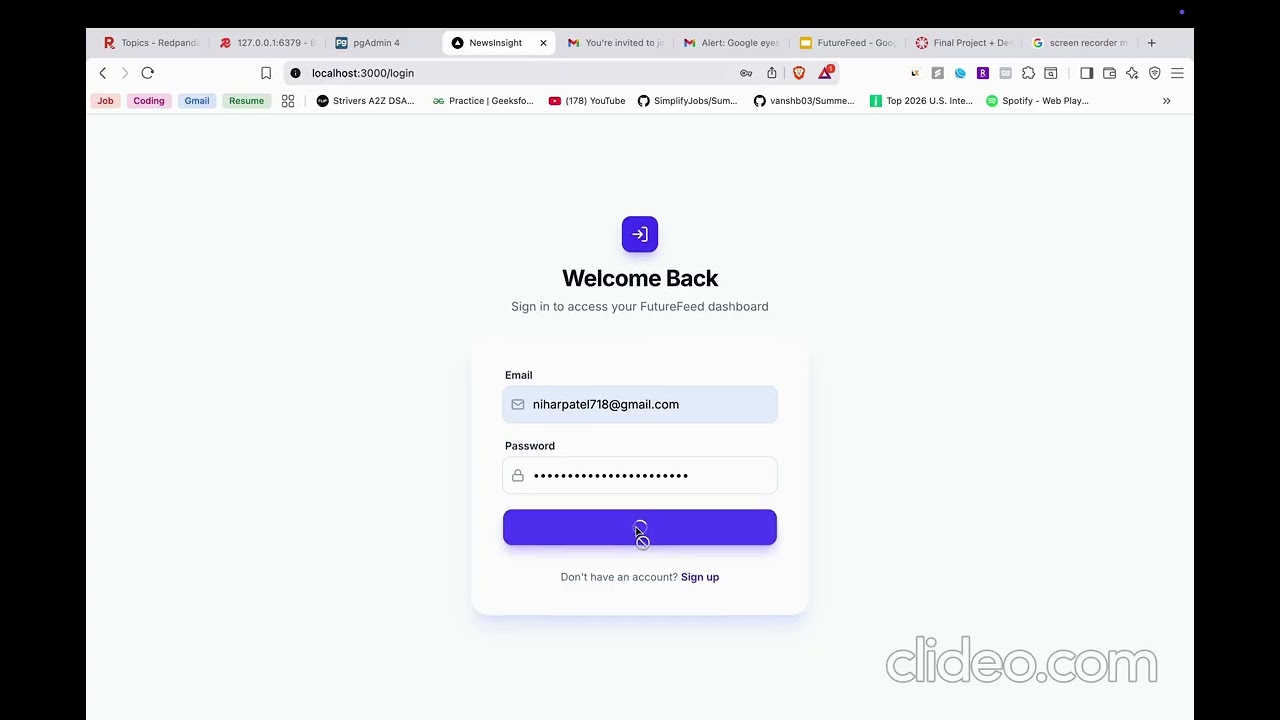 Enterprise Software Platform: FutureFeed App