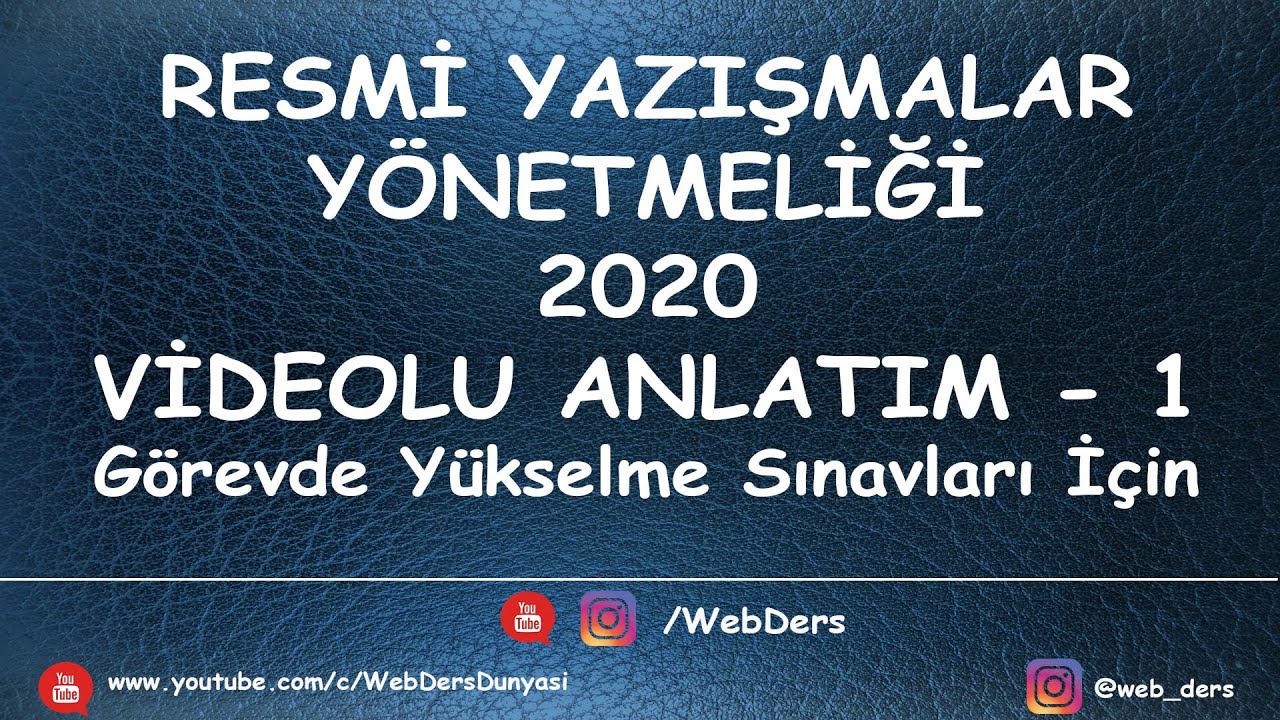 Resmi Yazışmalar Yönetmeliği madde madde anlatım, yazışma kuralları usul ve esasları (video 1)