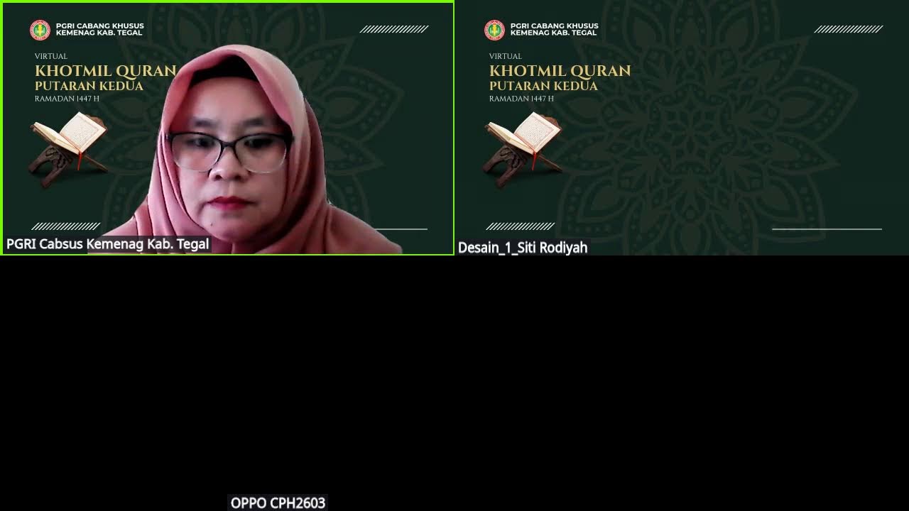 Virtual Khotmil Quran Kedua PGRI Cabsus Kemenag Kab.Tegal