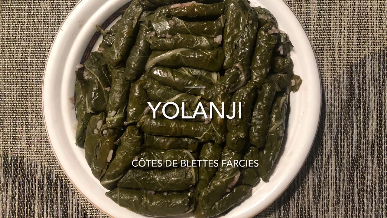 Feuilles de blettes farcies végétariennes. YALANJI.