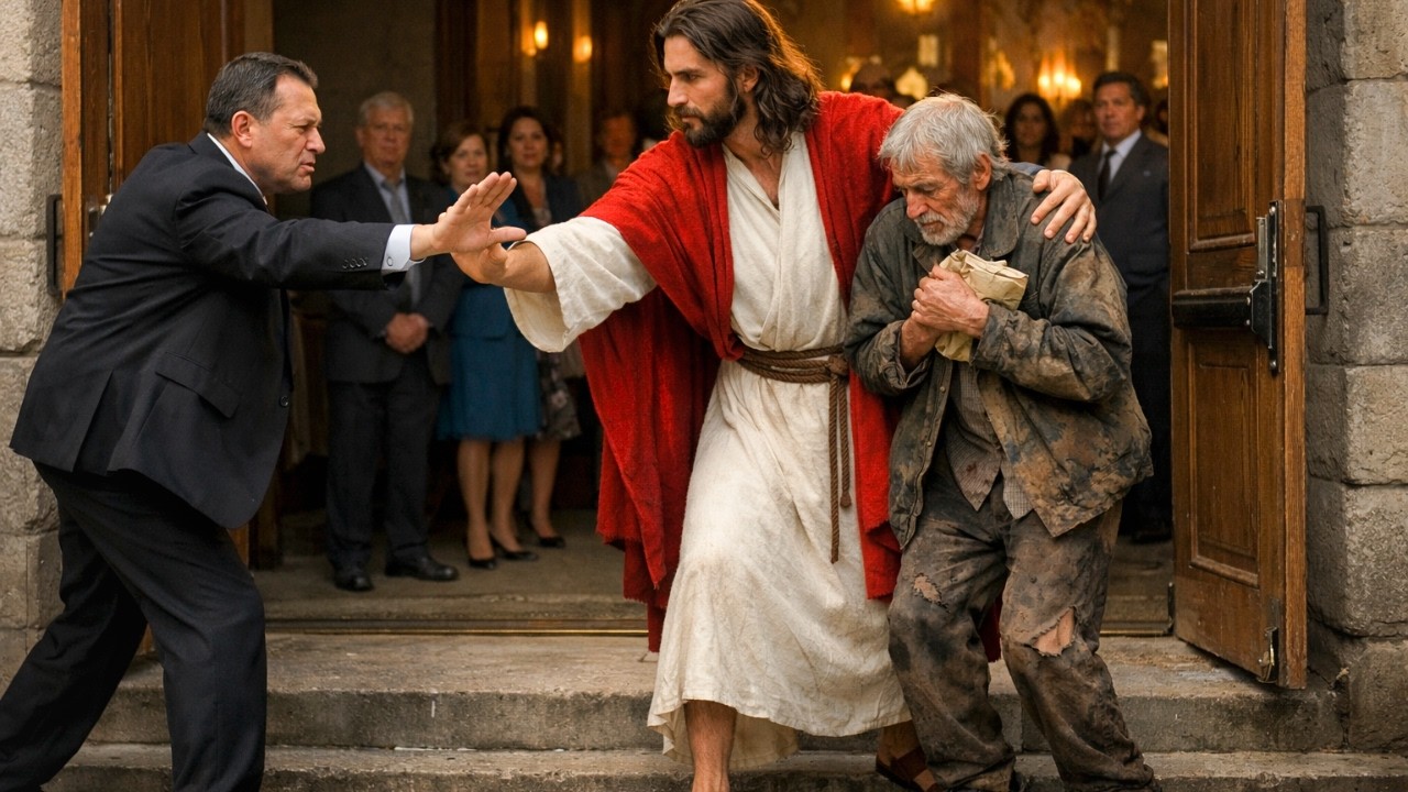 EL ANCIANO FUE SACADO DE UNA IGLESIA POR SU ROPA… Y QUIEN LO HIZO PASAR AL FRENTE ERA JESÚS.