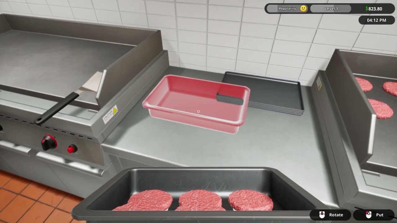 Voor het eerst fastfood simulator spelen.