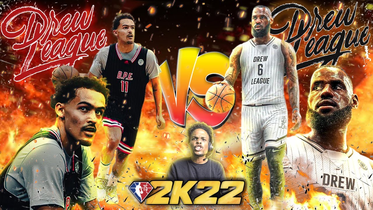 TRAE YOUNG VS LEBRON JAMES!! NBA 2K22 Drew League Mod