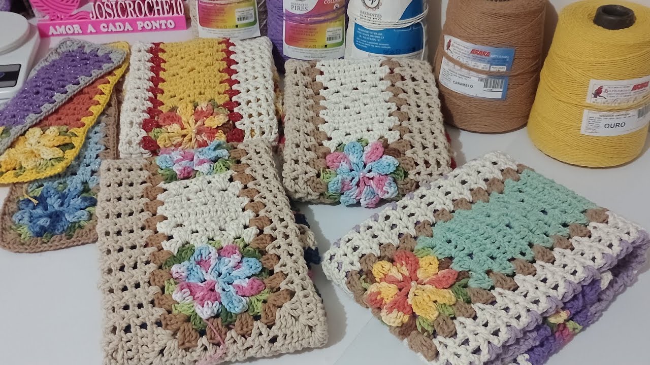 Uma coleção muito linda do Tapete Retangular Fácil Maciele#artesanato#crochet#tapetefácil 