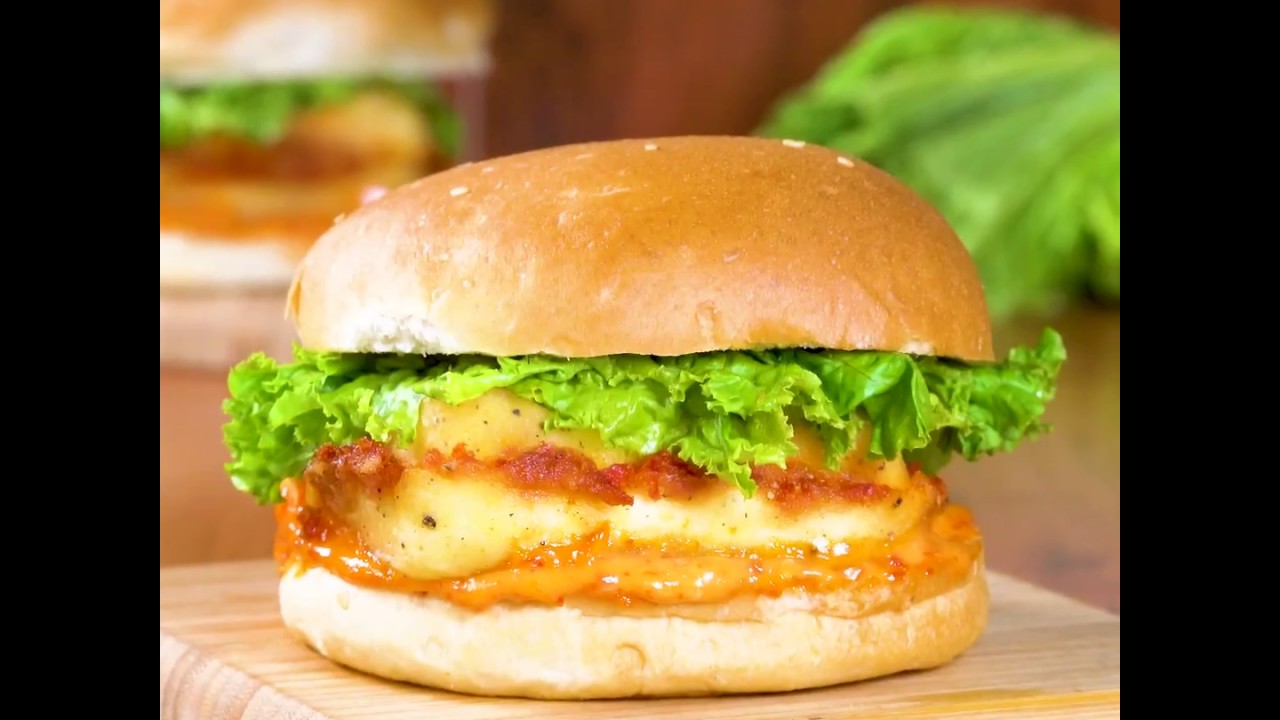 Homemade KFC Paneer Zinger Burger | Paneer Zinger Burger | KFC Paneer Zinger Burger