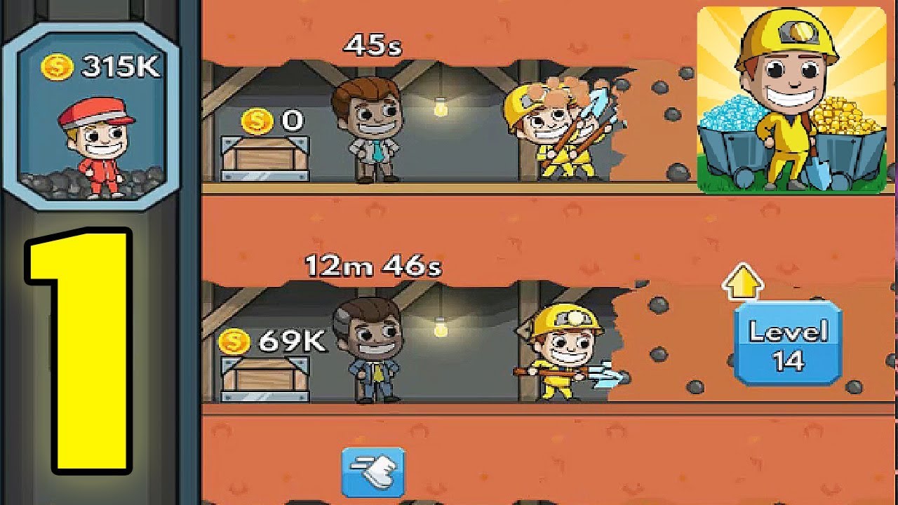 Idle Miner Tycoon Gameplay: Part 1 - My First Mine! - Walkthrough - GPV247