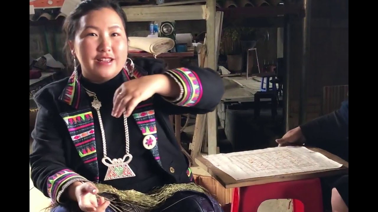 Traditional Hemp Fabric making process step by step narrated by Shu Tan