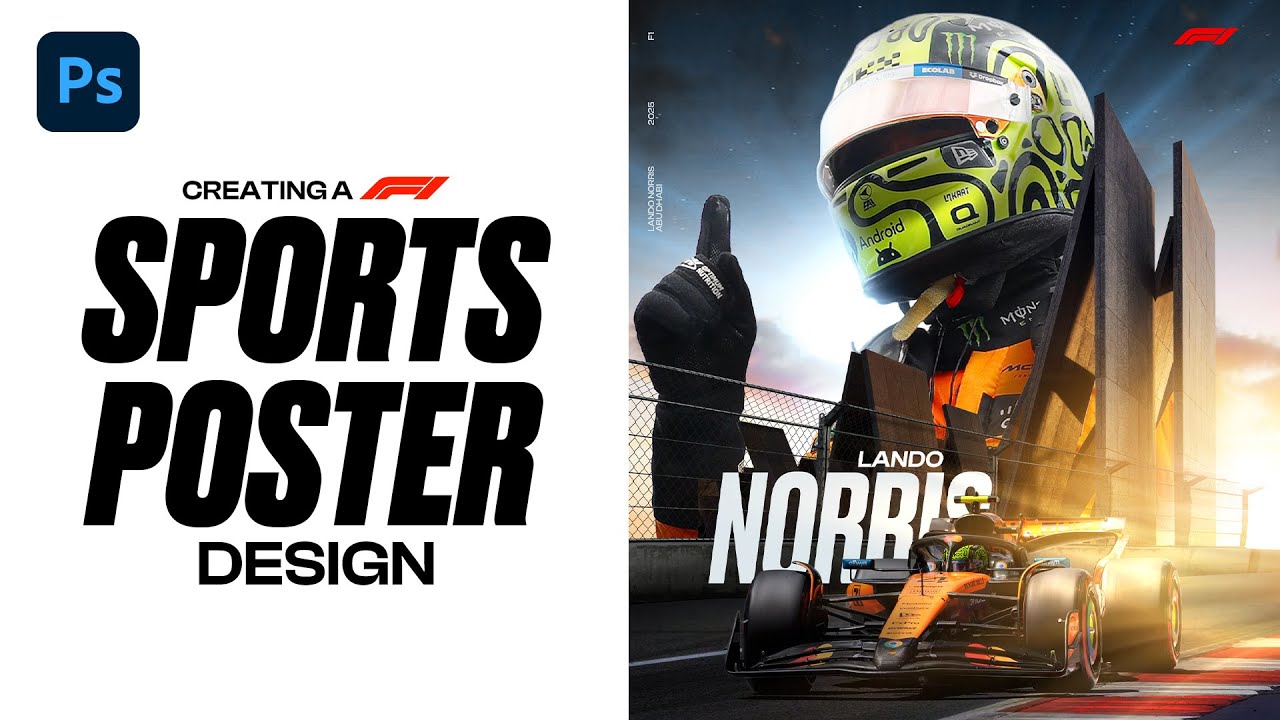 Creating a F1 Sports Poster | Photoshop Tutorial - Let's Create EP9