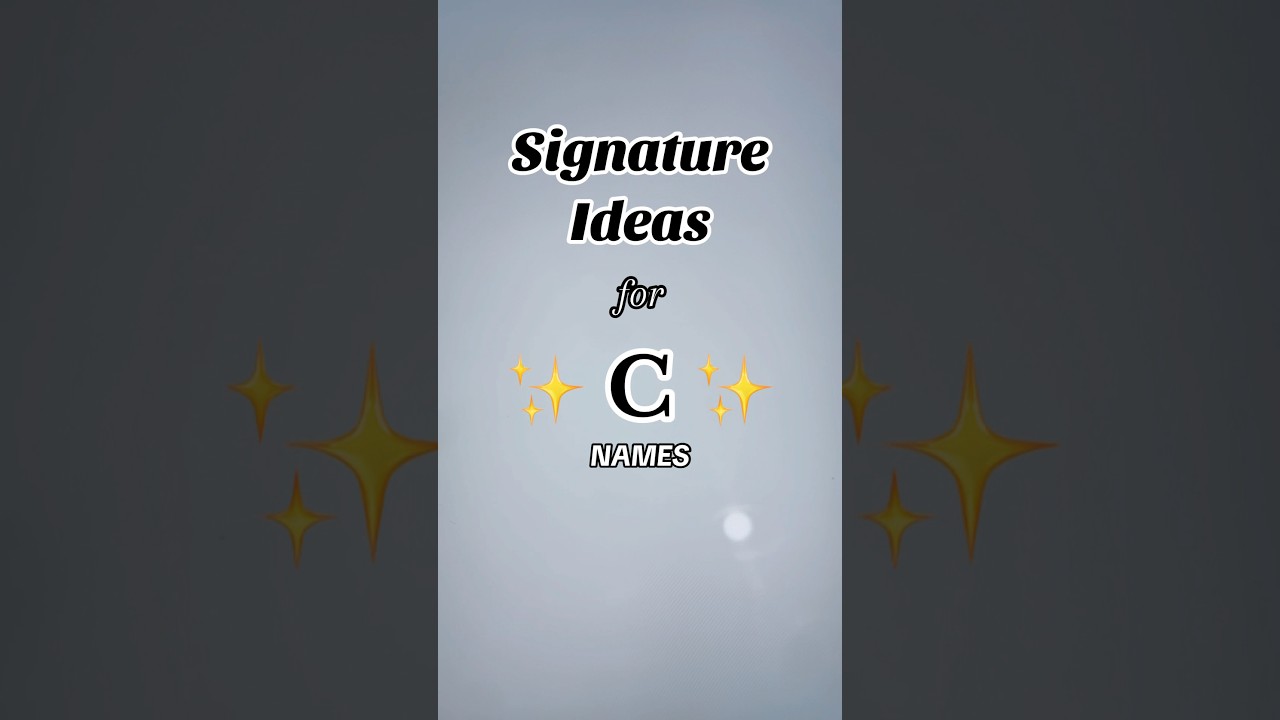 Easy &ldquo;C&rdquo; Signature Style Ideas #easy #signature #howto #c