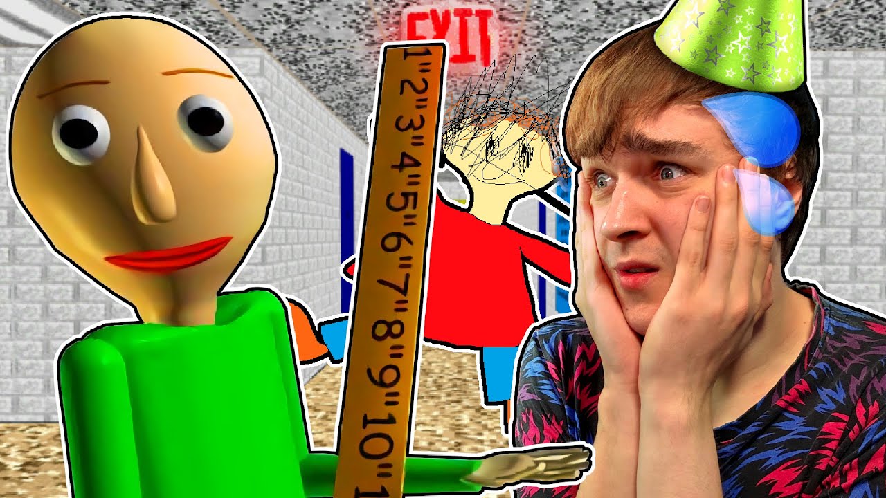 Edvis gavo 2 iš matematikos?! 📚😱 |  Baldi's Basics su Edvisss | Svečias