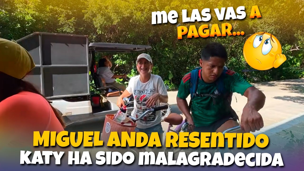 Así le paga Katy a Miguel después de que la cuido, por no saber andar en bicicleta 😥