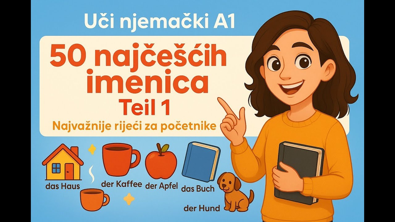 Uči njemački A1: Top 50 imenica – dio 1 (s prijevodom) | Deutsch lernen