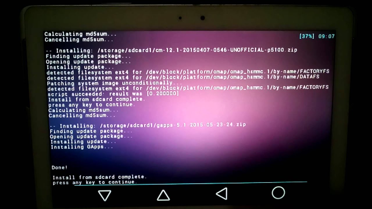 Install Gapps Lollipop CM 12.1 on Samsung P5100