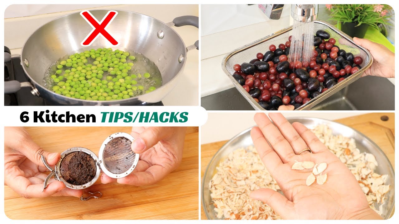 6 KITCHEN TIPS/HACKS | किचन में काम आने वाली 6 बढ़िया टिप्स