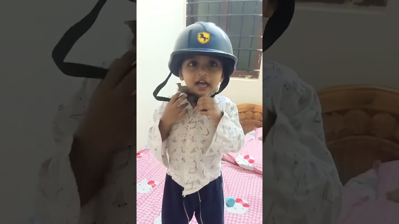 where ever he go Helmet ⛑️ is important 🤠