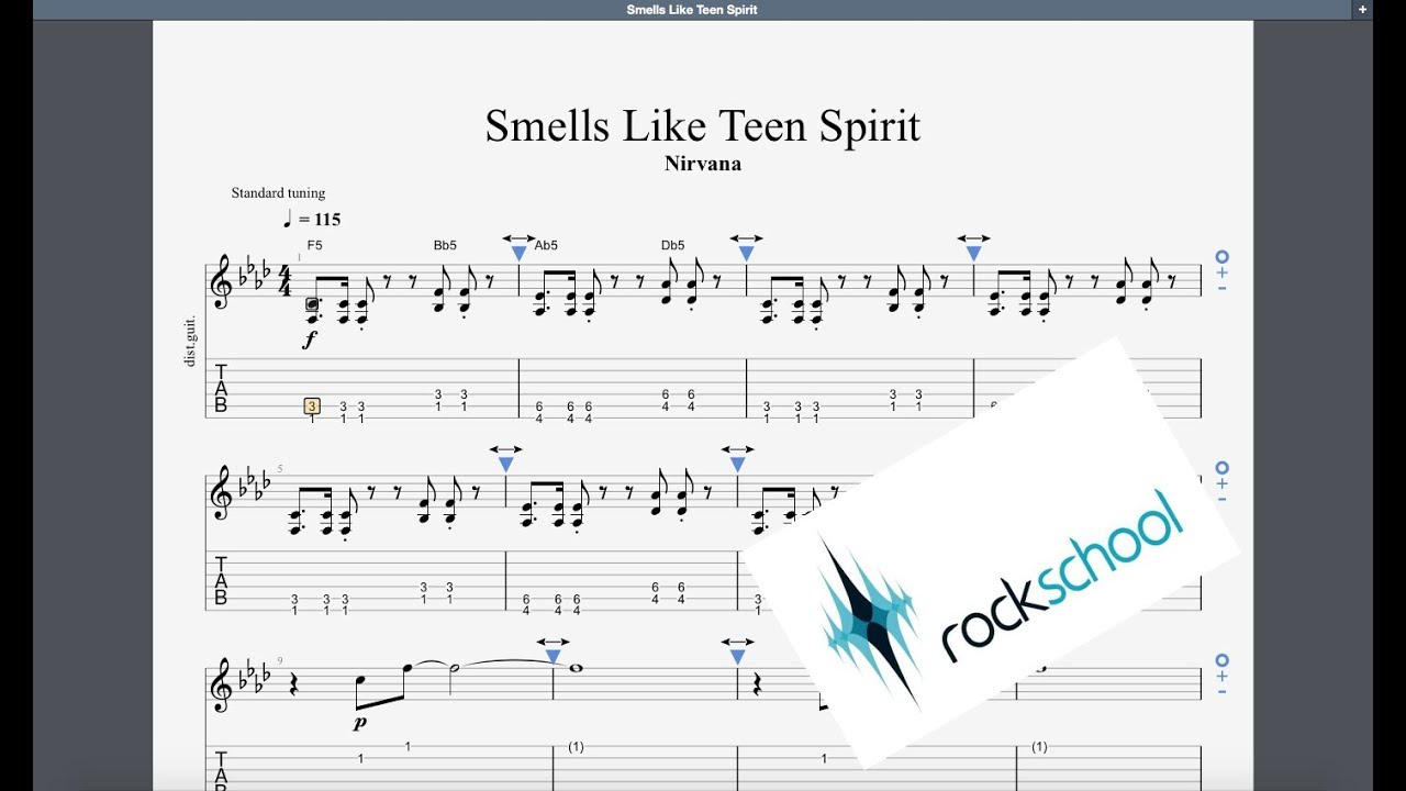 Smells Like Teen Spirit Rockschool Grade 3 Guitar