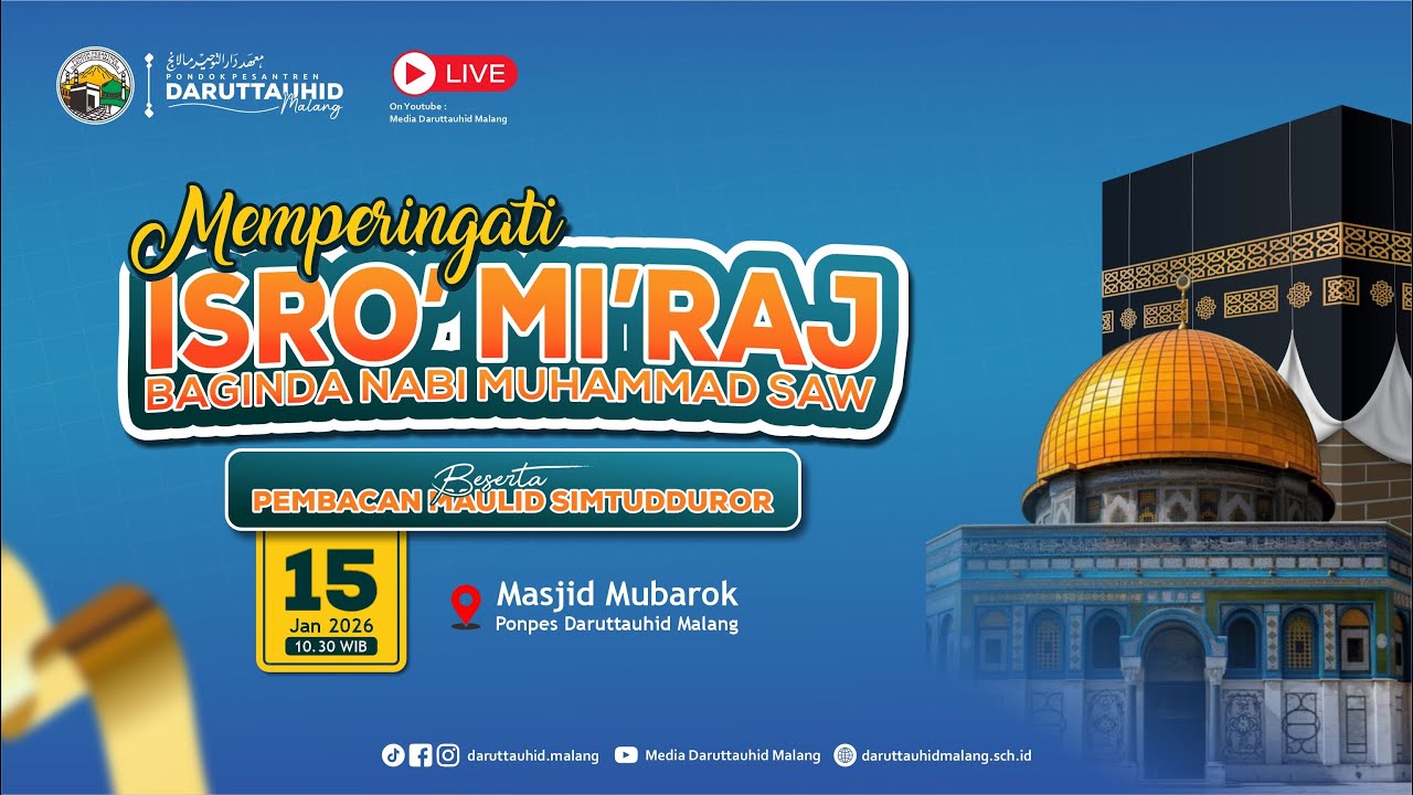🔴MEMPERINGATI ISRA' MI'ROJ BAGINDA NABI MUHHAMAD SAW, 15 /1/ 2026