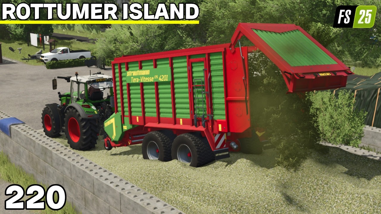 Gras Inkuilen Met Een Nieuwe Strautmann Opraapwagen | Rottumer Island #220 | FS25
