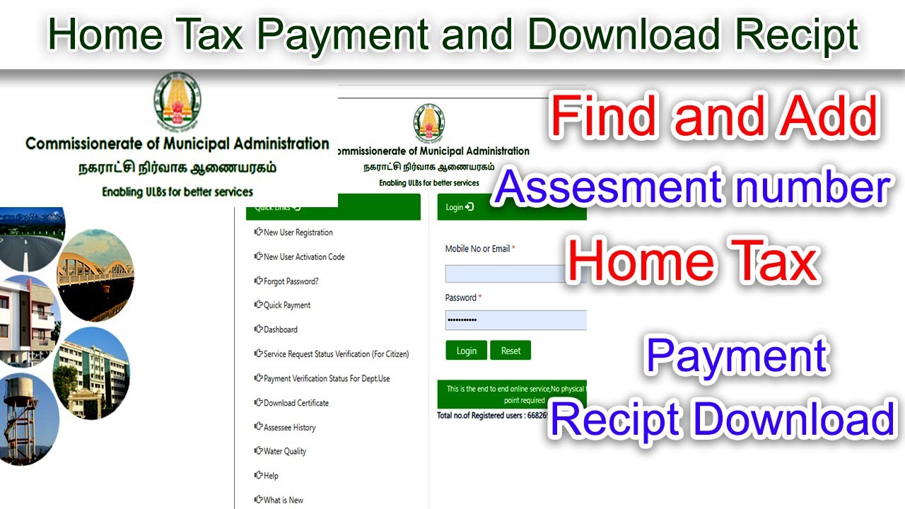 Tnurban Online Payment Home Tax🔴Live Demo🔴how toget assessment number for property tax tamil tnurban