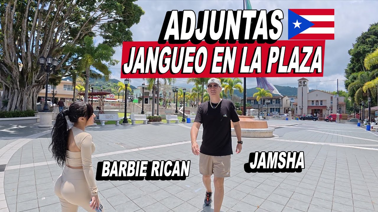 Janguiando Con Jamsha y Barbie Rican En La Plaza De Adjuntas Puerto Rico