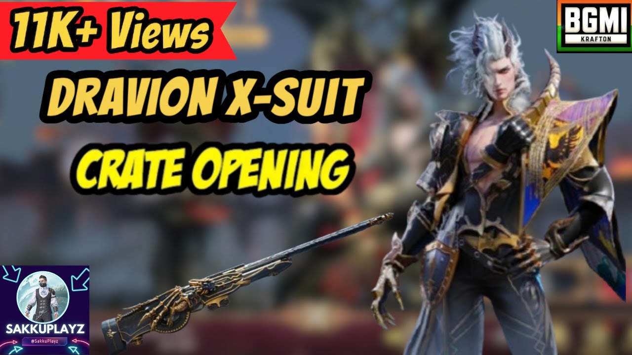 20,000 UC New Dravion X-Suit Crate Opening in BGMI | SakkuPlayz | @BattlegroundsMobile_IN 