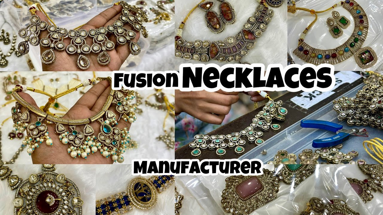 Best Imitation Jewellery Manufacturer in Johari Bazar Jaipur | Morden Fusion Necklaces Collection