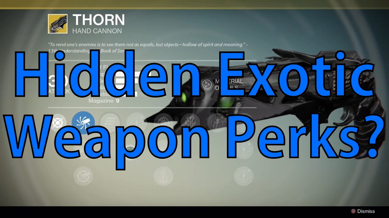 Destiny - Exotic Weapon Hidden Perks