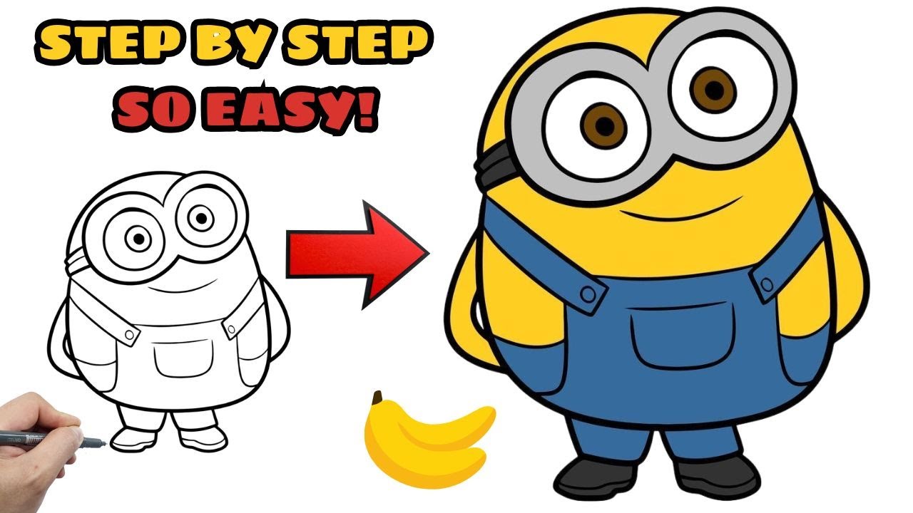 Step by Step Drawing a Cute Cartoon Character | So Easy!