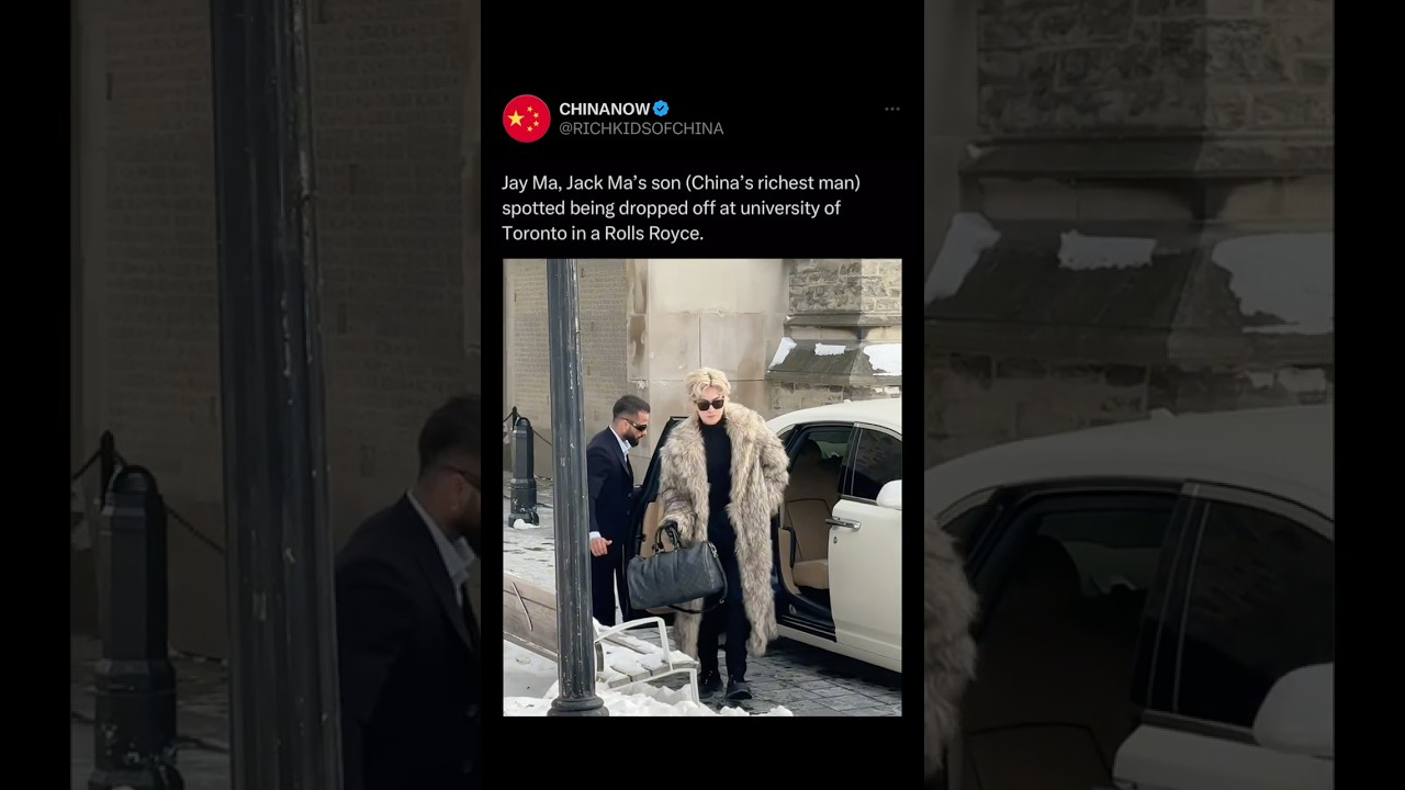 Chinese billionaire son spotted dropped off at Toronto University 🇨🇳