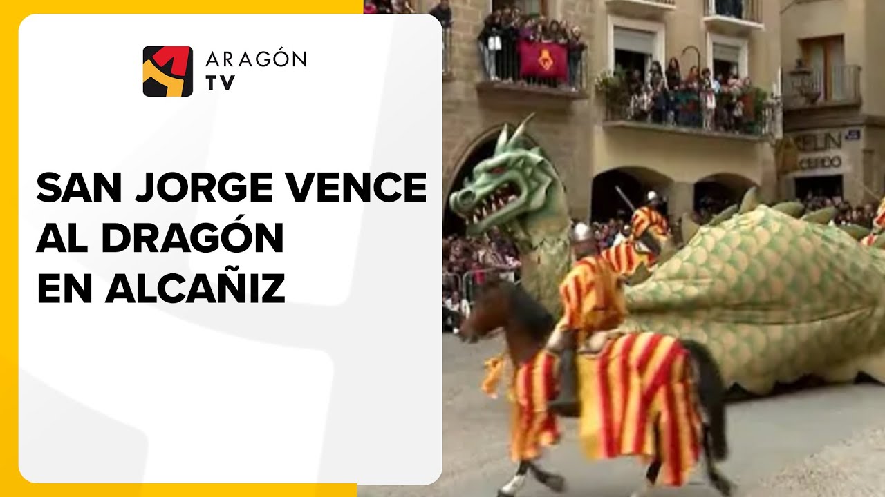 San Jorge vence al dragón en Alcañiz, o el triunfo del bien sobre el mal