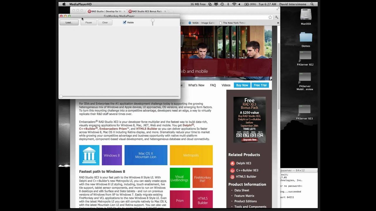 Adding Audio and Video to your Windows and Mac applications with the FireMonkey 2 Media Player