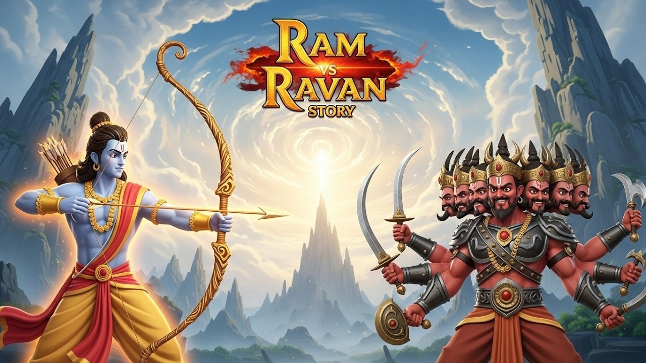 Ram aur Ravan Ki Kahani | Kids Moral Story | Ramayan Animated Story for Children