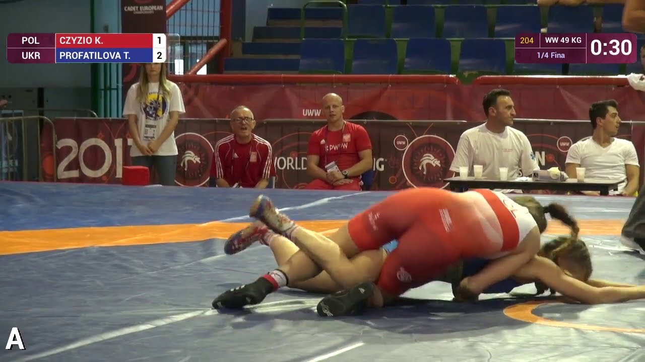1/4 WW - 49 kg: T. PROFATILOVA (UKR) df. K. CZYZIO (POL) by VFA, 4-1