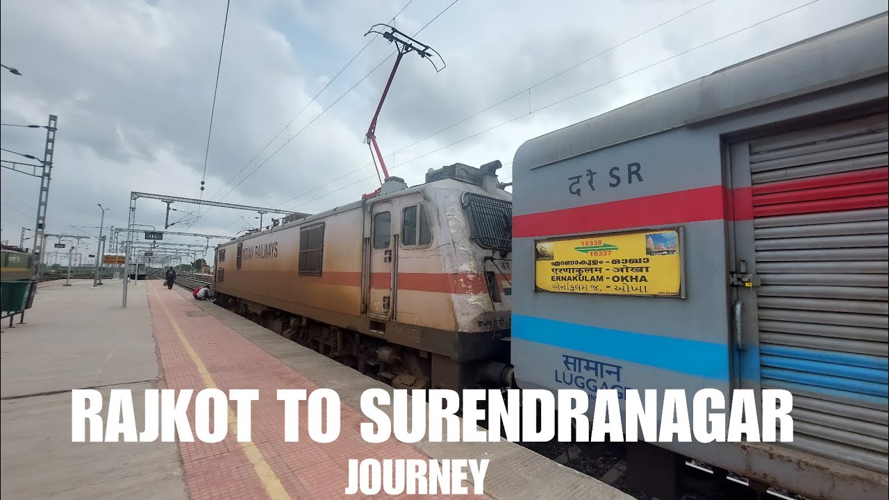 16337 Okha – Ernakulam Express 🚆 Rajkot to Okha Journey | Honking Curves & Skip Stations | #Journey 