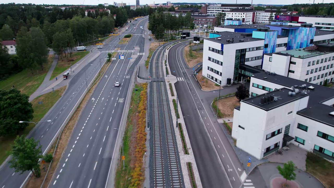 Tampereen raitiotie osa 1 ylilento