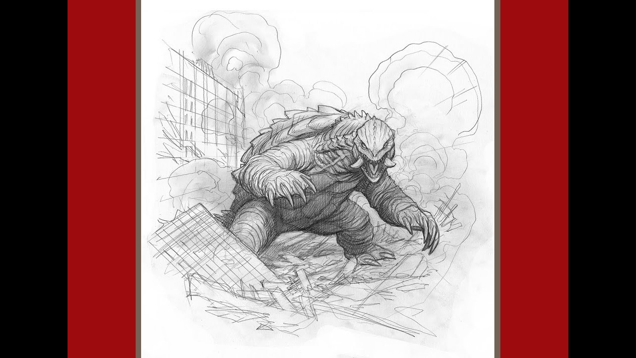 Демо-версия рисунка Фрэнка Чо — Gamera