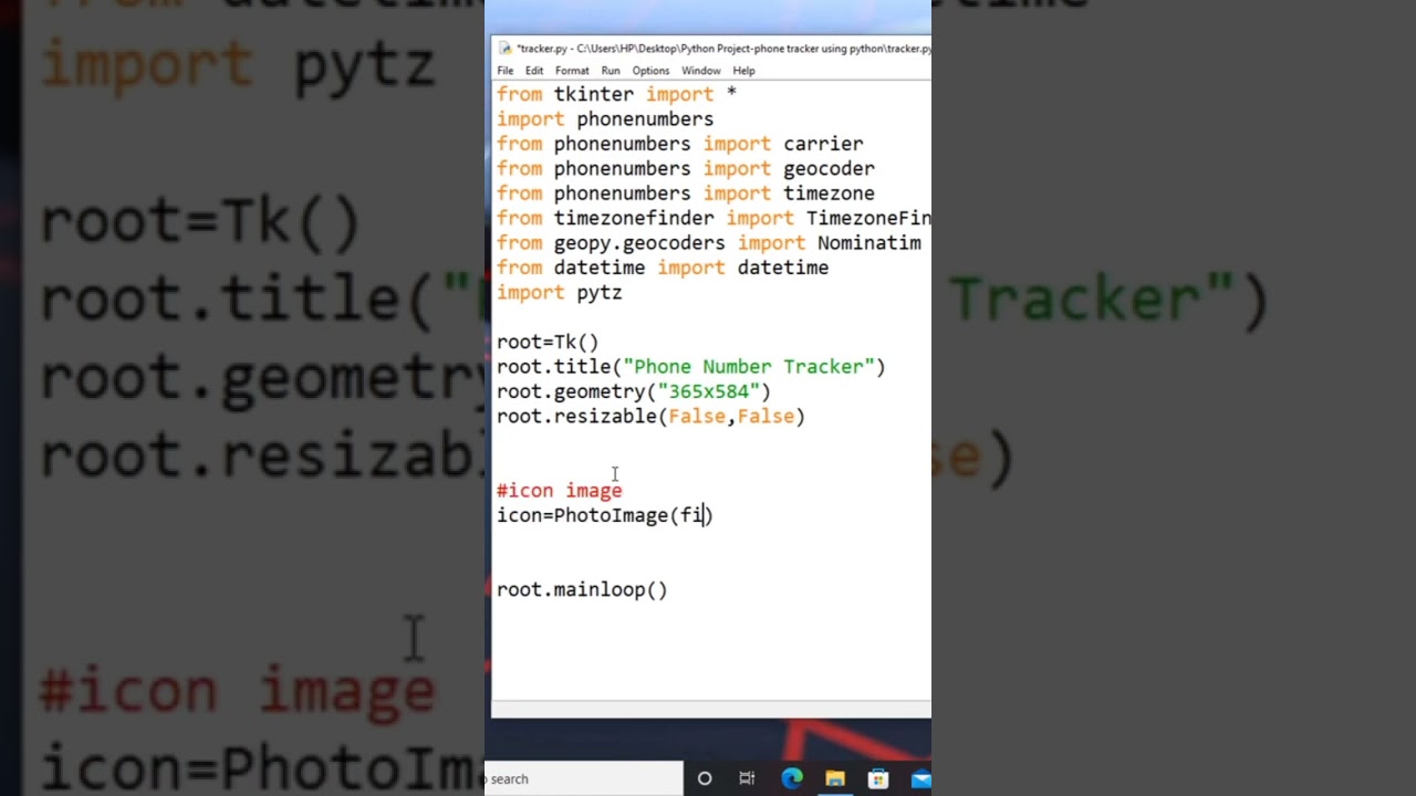 phone number tracker in python #create tracker #programming #python #coding #shorts #subscribe