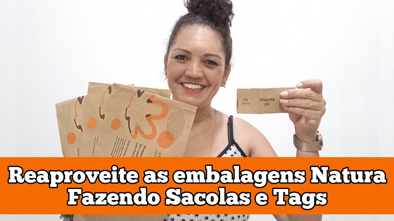 Faça Sacolas e Tags Sem Gastar Nada | Reaproveitando as Embalagens Natura