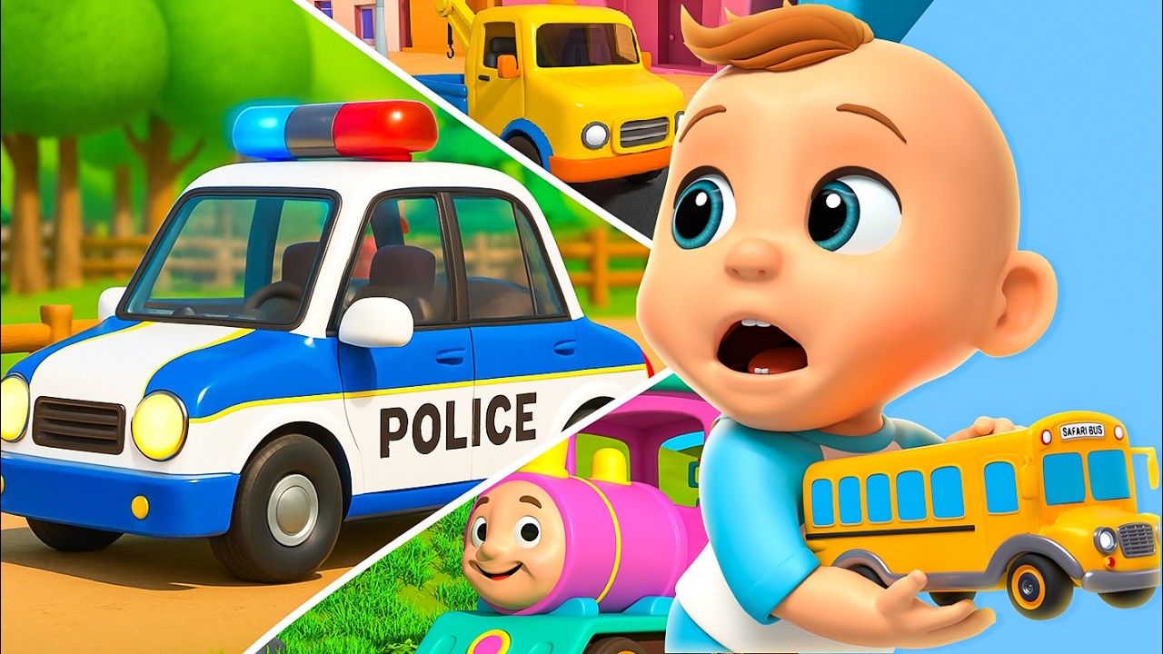 Playtime with Toy Trucks & Cars | Helping Family Kids Song | LuLu Melon Nursery Music for Children