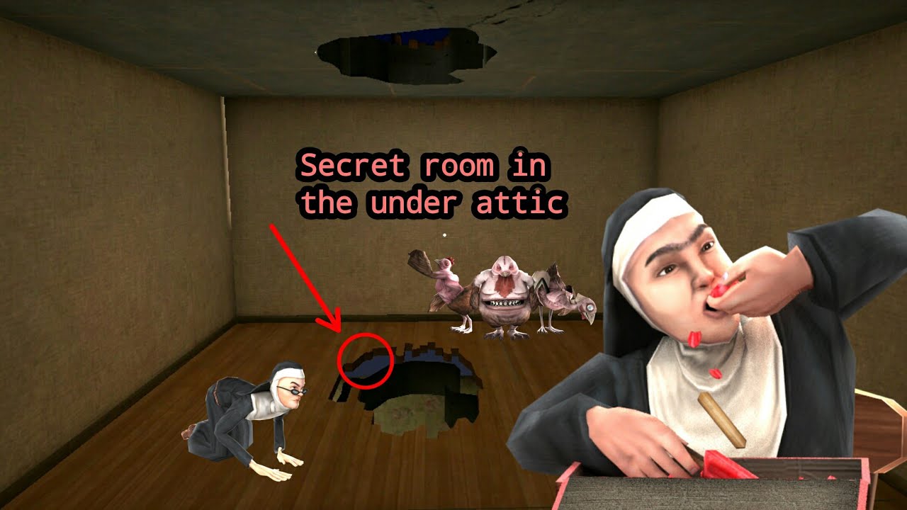 How to get in Enda's room, out of map, and secret room in the attic.  EVIL NUN 2