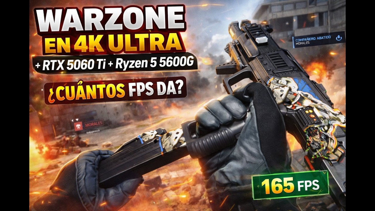 WARZONE EN 4K ULTRA 🔥 | RTX 5060 Ti + RYZEN 5 5600G ¿CUÁNTOS FPS DA?