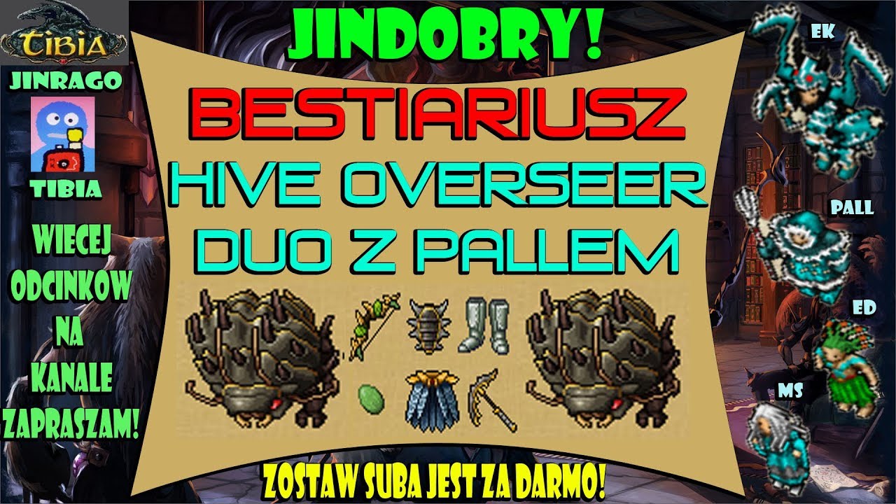 Tibia - Hive Overseer Duo z Pallem - Bestiariusz z profitem