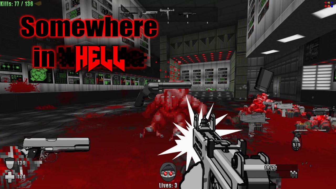Somewhere in Hell v107 [Doom II Mod showcase] - Combat madness par excellence | 4K/60