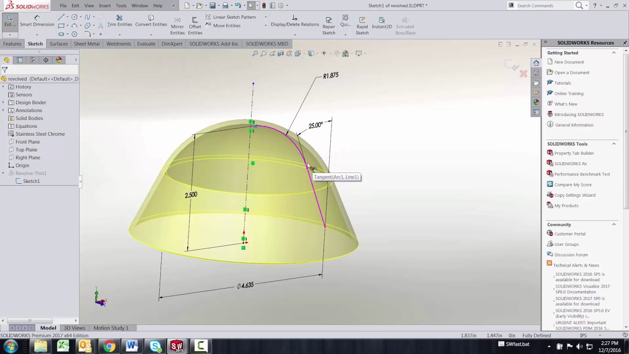 SOLIDWORKS - Подогнать сплайн