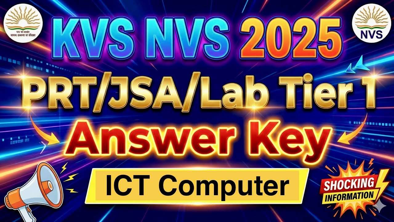 KVS NVS Tier 1 Answer Key 2025: The TRUTH Revealed