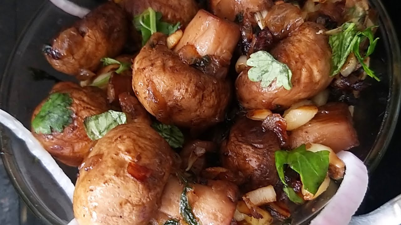 GARLIC MUSHROOM BITES/ EASY MUSHROOM STARTER @seema's dine divine