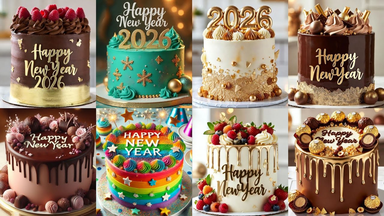 🌈Latest New Year Cake Designs 2026/New Year Cake Design/New Year Cake Designs 2026/Yummy Cake