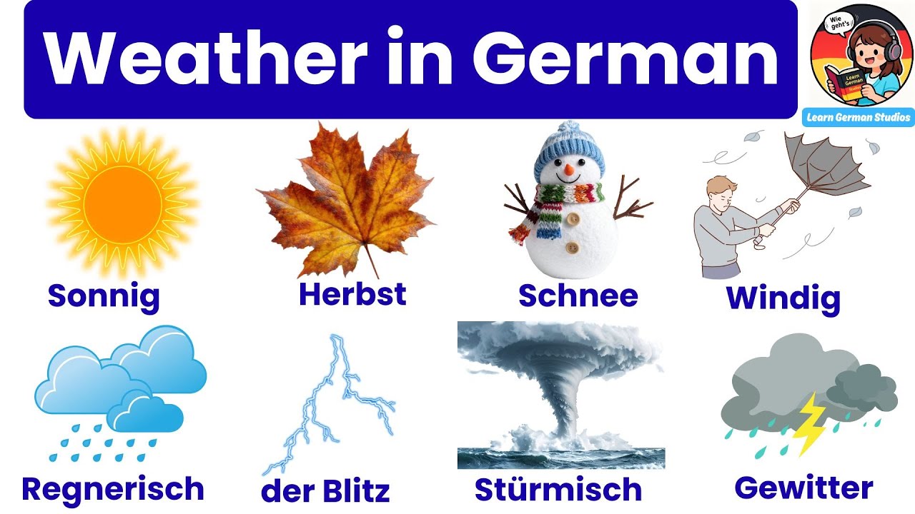 Weather in German | German Weather English Vocabulary Sentences for Beginners #a1germanlanguage #20