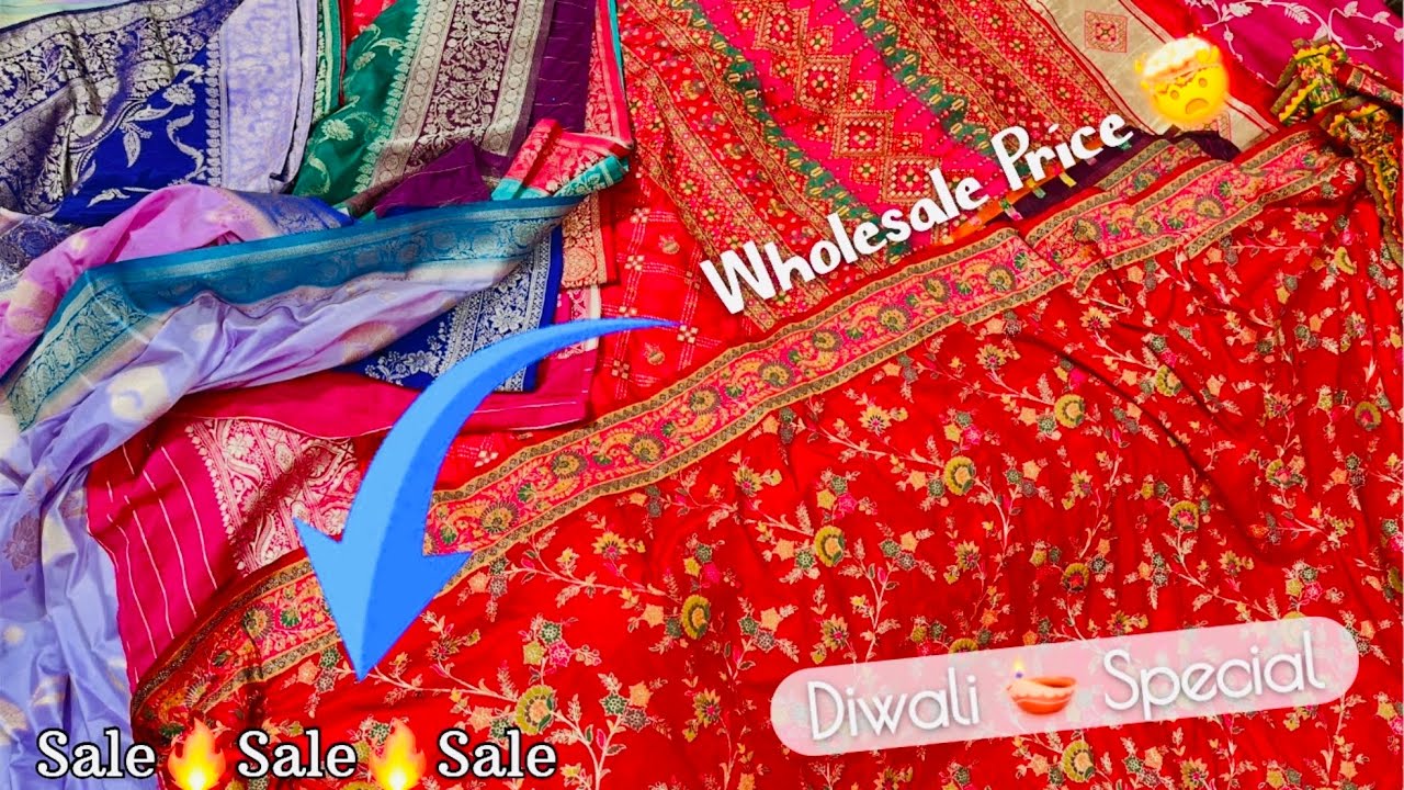 Super Sale🔥 for Diwali 🪔 | Banarasi Sarees🥻 Collection at Wholesale Price 🤯 | #diwalispecial #saree